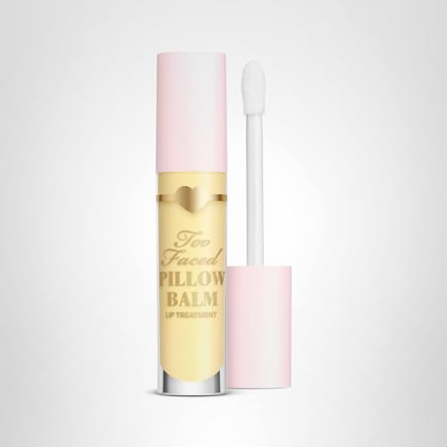 Too Faced Pillow Balm Ultra-Hydrating Lip Treatment | Liquid Lip Balm that Replenishes Lips with Hyaluronic Acid, 0.2 Fl Oz, Banana Kiss