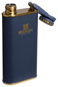 Thumbnail for Stanley Classic Easy Fill Wide Mouth Flask 8 oz | Leakproof Hip Flask | Hinge Connected Never Lose Cap | Insulated Stainless Steel Liquor Container | BPA-Free | Twilight