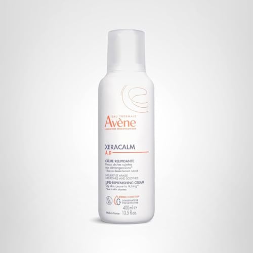 Avène XeraCalm A.D Lipid-Replenishing Cream, Atopic Dermatitis, Eczema-Prone, No Preservatives, Fragrance-Free, Pump, 13.5 Oz