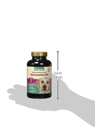NaturVet Glucosamine DS Level 1 Maintenance Care Hip & Joint Support Pet Supplement for Dogs & Cats –Glucosamine, Chondroitin, Antioxidants –Supports Cartilage, Joint Function – 60 Ct.