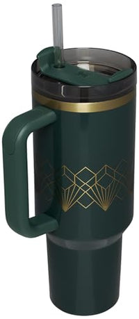 Thumbnail for Stanley Quencher H2.0 Tumbler with Handle and Straw 40 oz | Flowstate 3-Position Lid | Cup Holder Compatible for Travel | Insulated Stainless Steel Cup | BPA-Free | Forrest Gloss Deco