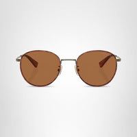 Thumbnail for COACH HC7163 Sunglasses, Antique Gold/Amber Tortoise/Amber Solid, 52 mm