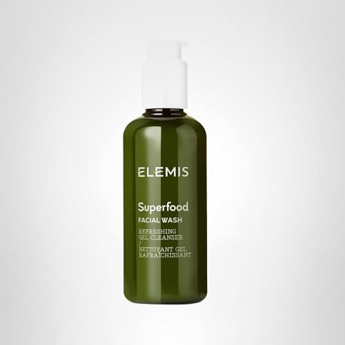 ELEMIS Superfood Facial Wash 200ml, Daily Gel Cleanser with Prebiotics for Glowing, Balanced Skin, Hydrating Cleanser for Face