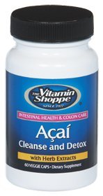 Thumbnail for The Vitamin Shoppe Cleanse Detox with Acai Natural Cleansing Liver Support Blend, Promotes Intestinal Health Colon Care with Herbs Extracts (60 Veggie Capsules)