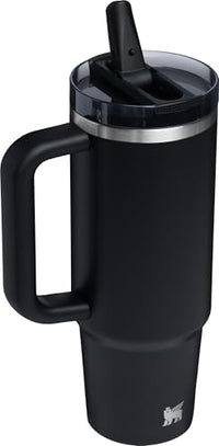 Thumbnail for Stanley Quencher ProTour Flip Straw Tumbler with Leakproof Lid 30 oz | Built-In Straw & Handle | Cupholder Compatible for Travel | Insulated Stainless Steel Cup | BPA-Free | Black