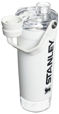 Thumbnail for STANLEY Vitalize Shaker Bottle 20 oz | Leakproof Insulated Stainless Steel Shaker Cup | Base Storage and Twist On Fast Flow Lid | Protein Shakes and Pre Workout Powder | BPA-Free | Chalk