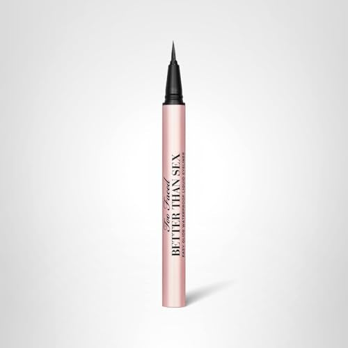 Too Faced Better Than Sex Easy Glide Liquid Eyeliner | Flake & Waterproof Liquid Eyeliner For Intense Pigment, 0.02 Fl Oz, Black