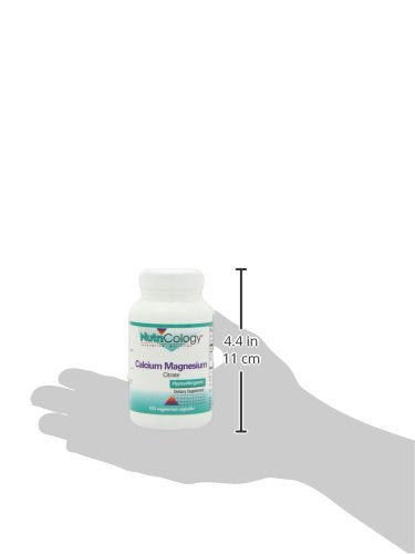 Nutricology Calcium Magnesium Citrate Supplement - Bone Health, with Calcium Citrate, Pure, Well-Absorbed, Vegetarian Capsules - 100 Count