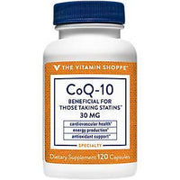 Thumbnail for The Vitamin Shoppe CoQ-10 30mg - Beneficial for Those Taking Statins - Supports Heart & Cellular Health and Healthy Energy Production, Essential Antioxidant - Once Daily (120 Capsules)