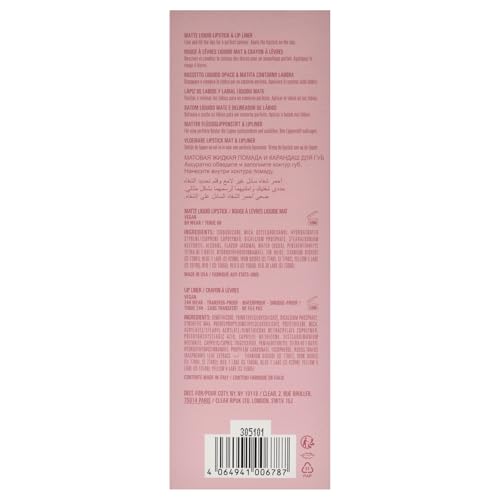 Matte Lip Kit - 503 Bad Lil Thing by Kylie Cosmetics for Women - 2 Pc 0.10oz Matte Liquid Lipstick, 0.039oz Lip Liner