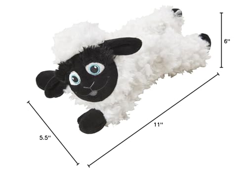 SPOT Baa Baa Black Sheep Plush Dog Toy - Cute and Cuddly Fleece Toy with Squeaker for Small to Medium Dogs and Puppies, 11in Black and White Lamb