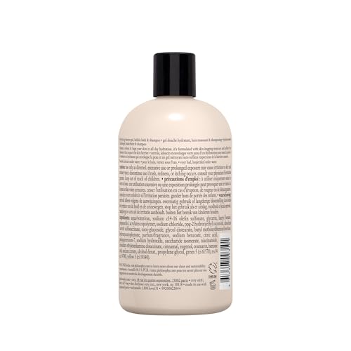 philosophy cinnamon bun shampoo, shower gel & bubble bath, 16 oz