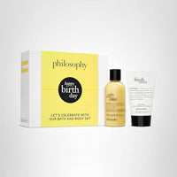 Thumbnail for philosophy happy birthday gift set - 2-pc. vanilla birthday cake hydrating shower gel (6oz) & fresh cream body lotion (4oz) - moisturizing bath & body duo for women