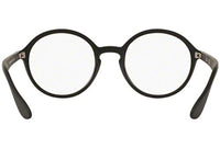 Thumbnail for Ray-Ban RX7075 Round Prescription Eyeglass Frames, Rubber Black & Black/Demo Lens, 49 mm