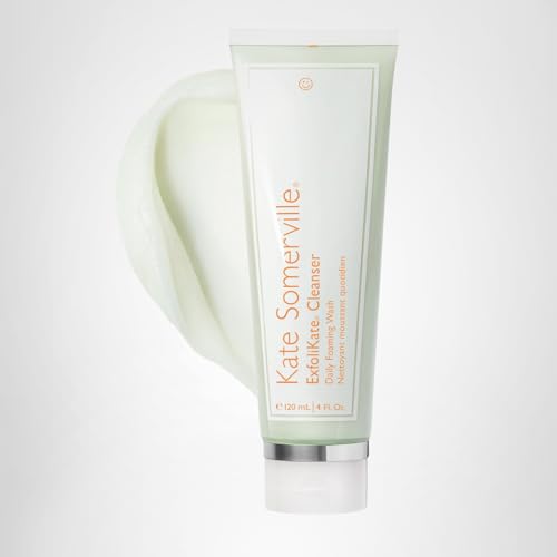Kate Somerville ExfoliKate Cleanser – Daily Exfoliating Foaming Face Wash, Clinically Formulated Glycolic Acid and Lactic Acid Gentle Facial Scrub, 4 Fl Oz
