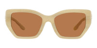 Thumbnail for Tory Burch TY7187U Brown & Ivory Horn Sunglasses 53mm