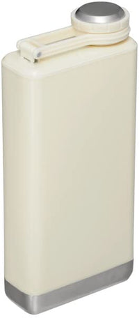 Thumbnail for Stanley Adventure Pre-Party Flask 8 oz | Leakproof Hip Flask | Hinge Connected Never Lose Cap | Insulated Stainless Steel Liquor Container | BPA-Free | Cream Gloss