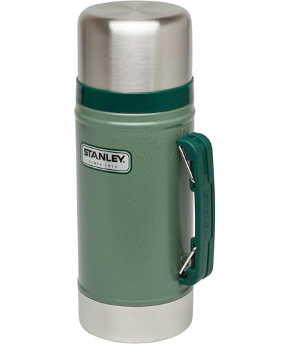 Stanley Classic Legendary Vacuum Insulated Food Jar â€“ Stainless Steel, Naturally BPA-free Container â€“ Keeps Food/Liquid Hot or Cold for 15 Hours â€“ Leak Resistant, Hammertone Green, 24 OZ / 0.71 L