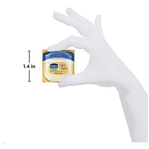 Vaseline Lip Therapy Crème Brûlée 6-Pack – Mini Lip Balms for Soft, Deliciously Kissable Lips, 0.25 Oz Ea