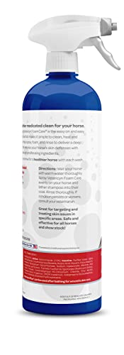 Thumbnail for Vetericyn FoamCare Medicated Horse Shampoo | Sprayable Equine Shampoo with Ketoconazole for Healing Relief from Itchy Skin, Fungal Issues, Ring Worm, and More. 32 fl oz.