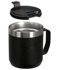 Thumbnail for Stanley Stay-Hot Camp Mug 12 oz | Press Fit Drink Through Lid | Cup for Coffee, Tea and Drinks | Insulated Stainless Steel Coffee Mug | BPA-Free | Black 2.0