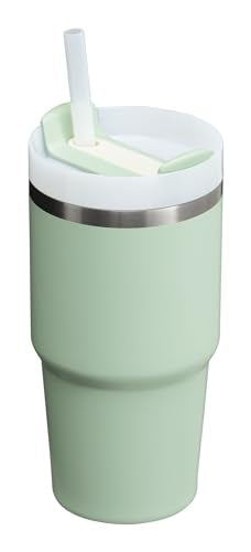 Stanley Quencher H2.0 Tumbler with Straw 20 oz | Flowstate 3-Position Lid | Cup Holder Compatible for Travel | Insulated Stainless Steel Cup | BPA-Free | Matcha Cream
