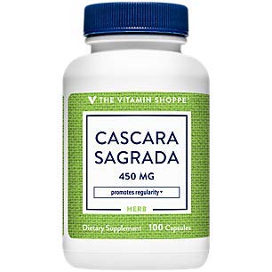 The Vitamin Shoppe Cascara Sagrada 450MG (Rhamnus Purshiana Bark), Herbal Supplement That Supports Healthy Regularity (100 Capsules)