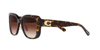 Thumbnail for Coach HC8352 Sunglasses, Dark Tortoise/Dark Brown Gradient, 54 mm