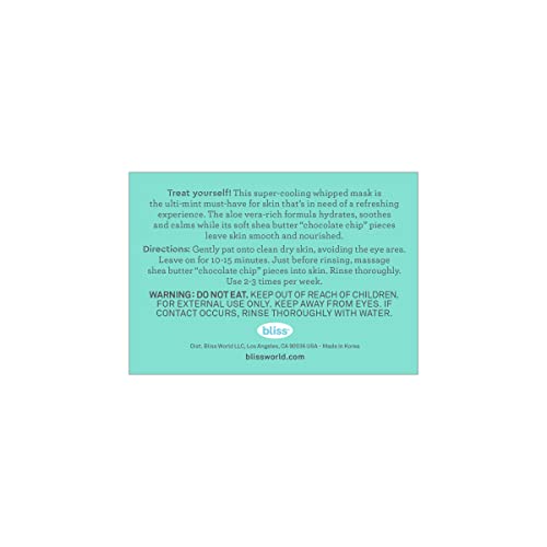 Bliss Face Mask Skin Care | Clean | Paraben Free | Cruelty-Free | Vegan (Mint Chip Mania - Soothing)