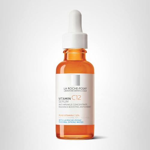 La Roche-Posay Pure Vitamin C Serum For Face With Hyaluronic Acid & Salicylic Acid, Hydrating & Brightening Serum, Boost Radiance & Reduce Wrinkles, Paraben Free