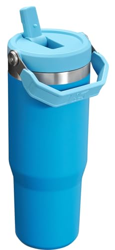 Stanley IceFlow Stainless Steel Tumbler - Vacuum Insulated Water Bottle for Home, Office or Car Reusable Cup with Straw Leak Resistant Flip Cold for 12 Hours or Iced for 2 Days, Azure, 30 OZ / 0.89 L