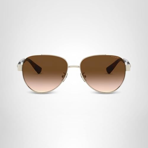 COACH HC7111 Sunglasses, Light Gold/Brown Gradient, 57 mm