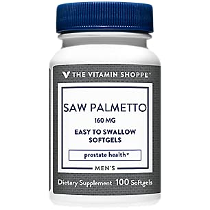 The Vitamin Shoppe Saw Palmetto Extract 160mg, Supplement for Prostate Health - Easy to Swallow Softgels (100 Softgels)