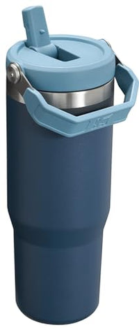 Thumbnail for Stanley IceFlow Flip Straw Tumbler with Handle 30 oz | Twist On Lid and Flip Up Straw | Leak Resistant Water Bottle | Insulated Stainless Steel |BPA-Free | Navy