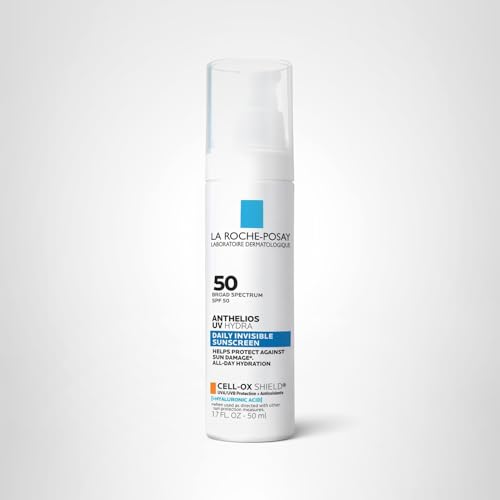 La Roche Posay Anthelios UV Hydra Sunscreen SPF 50, Daily Hydrating Sunscreen for Face with Hyaluronic Acid and Vitamin E, Broad Spectrum Invisible SPF Protection, Anti Aging, Fragrance Free