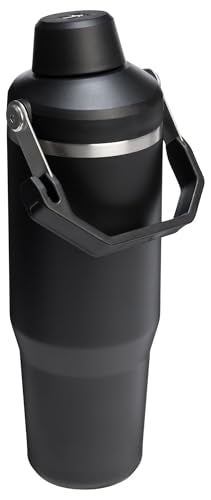 Stanley IceFlow 2.0 Fast Flow Tumbler with Handle 30 oz | Twist On Angled Spout Lid | Leakproof Water Bottle | Insulated Stainless Steel | BPA-Free | Black 2.0