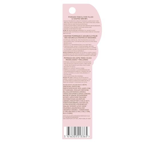 Covergirl Clean Fresh Brow Filler Pomade, 400 Soft Brown, Eyebrow Pencil, Ultra-Precise Tip, Creamy Formula, Highly Pigmented, Soft Matte Finish, Vegan Formula, 0.007oz
