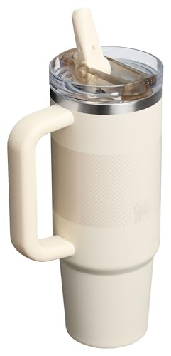STANLEY Quencher ProTour Flip Straw Tumbler with Leakproof Lid 30 oz | Built-In Straw and Handle | Cup Holder Compatible for Travel | Insulated Stainless Steel Cup | BPA-Free | Cream Fade
