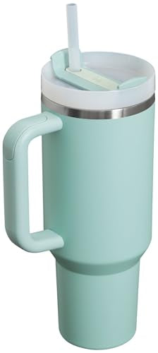 Stanley Quencher H2.0 Tumbler with Handle and Straw 40 oz | Flowstate 3-Position Lid | Cup Holder Compatible for Travel | Insulated Stainless Steel Cup | BPA-Free | Seafoam