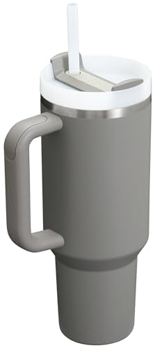 Stanley Quencher H2.0 Tumbler with Handle and Straw 40 oz | Flowstate 3-Position Lid | Cup Holder Compatible for Travel | Insulated Stainless Steel Cup | BPA-Free | Stone