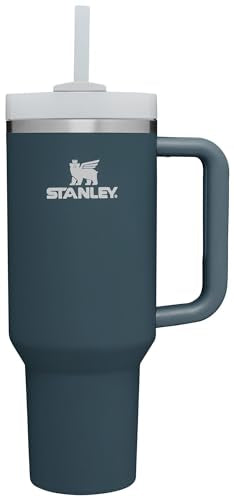 STANLEY Quencher H2.0 Tumbler with Handle and Straw 40 oz | Flowstate 3-Position Lid | Cup Holder Compatible for Travel | Insulated Stainless Steel Cup | BPA-Free | Stormy Sea