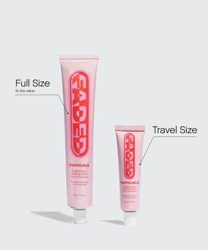 Topicals Faded Brightening and Clearing Serum | Reduces Discoloration, Post-Blemish Marks, Scars and Spots | Contains Kojic Acid and Niacinamide | Dermatologist-tested, Vegan, Cruelty-Free (1.7 Fl Oz)