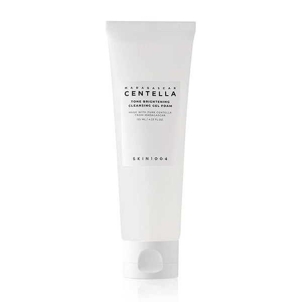 SKIN1004 Tone Glowing Cleansing Gel Foam, 125ml, Makeup Remover & Face Cleanser with Madagascar Centella Asiatica & MadeWhite, Korean Hydrating Gel Facial Cleanser, Korean Skincare