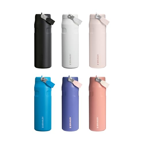 Stanley IceFlow Flip Straw 2.0 Water Bottle 24 OZ | Built-In Straw with Larger Opening | Lightweight & Leak-Resistant | Insulated Stainless Steel | BPA-Free | Azure