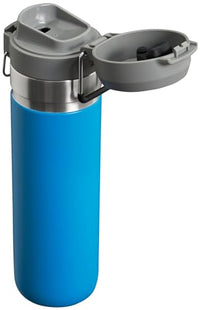 Thumbnail for Stanley Quick Flip GO Water Bottle 24 oz | Push Button Lid | Leakproof and Packable for Travel and Sports | Insulated Stainless Steel | BPA-Free | Azure