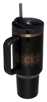 Thumbnail for Stanley Quencher H2.O FlowState™ Tumbler 40 oz Black Gloss Deco
