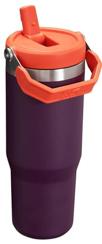 Thumbnail for Stanley IceFlow Flip Straw Tumbler with Handle 30 oz | Twist On Lid and Flip Up Straw | Leak Resistant Water Bottle | Insulated Stainless Steel |BPA-Free | Plum