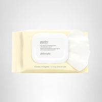 Thumbnail for philosophy purity made simple one-step facial cleansing cloths - easily removes makeup, dirt & oil on the go - skin is left clean and comfortable with no rinsing needed - 30 Count