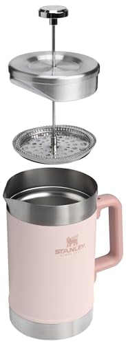 Thumbnail for STANLEY Classic Stay-Hot French Press Coffee Maker 48 oz | 5 Minute Brew, 4 Hours Hot | Mesh Filter for Coffee Grounds | Insulated Stainless Steel French Press | BPA-Free | Rose Quartz