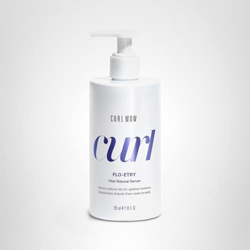COLOR WOW Curl Wow Flo-etry Vital Natural Serum – Rich-oil blend moisturizes dry, dehydrated strands from root to tip for instantly plump, plush, juicy curls, No weight or greasy feel!
